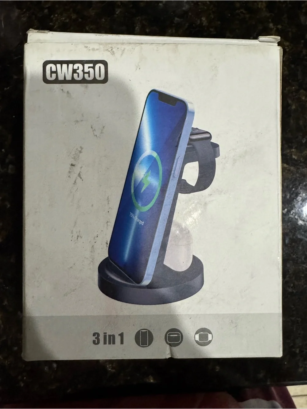 3-in-1 Wireless Charging Stand - Black